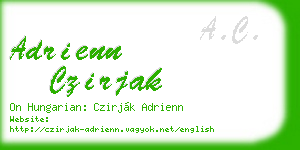 adrienn czirjak business card